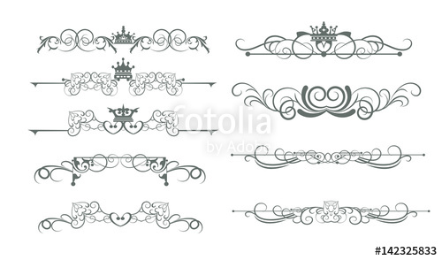 Victorian Decorative Elements, Calligraphic, Border, Line, Rules 500x294 Victorian Decorative Elements, Calligraphic, Border, Line, Rules