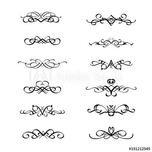 Calligraphic Border Divider Frame Design Element In Classic 500x500 Calligraphic Border Divider Frame Design Element In Classic