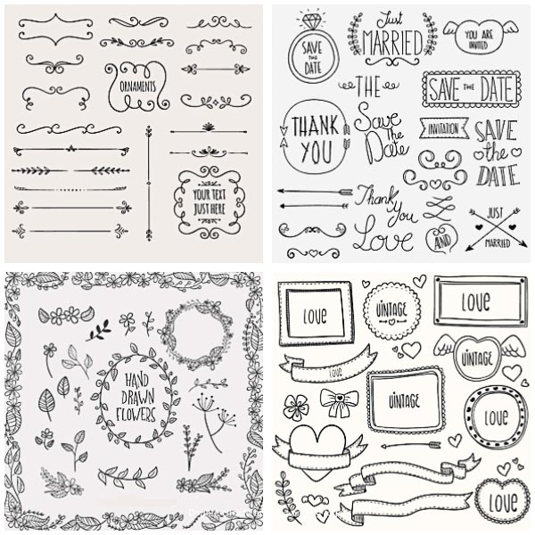 Calligraphic Vector Ornaments Set Free Download 600x600 Calligraphic Vector Ornaments Set Free Download