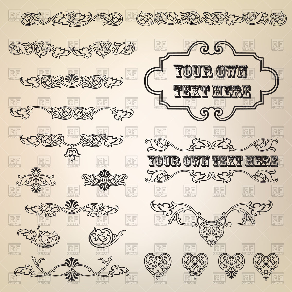 Calligraphic Flourish Design Elements 1200x1200 Calligraphic Flourish Design Elements
