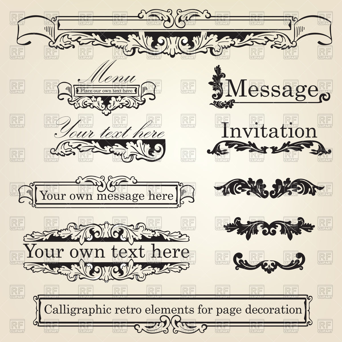 Calligraphic Flourish Design Elements 1200x1200 Calligraphic Flourish Design Elements