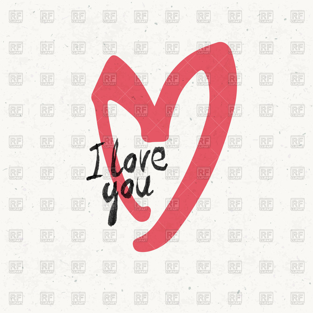 1200x1200 I Love You With Sketch Of Heart Vector Image Of Holiday Pashabo