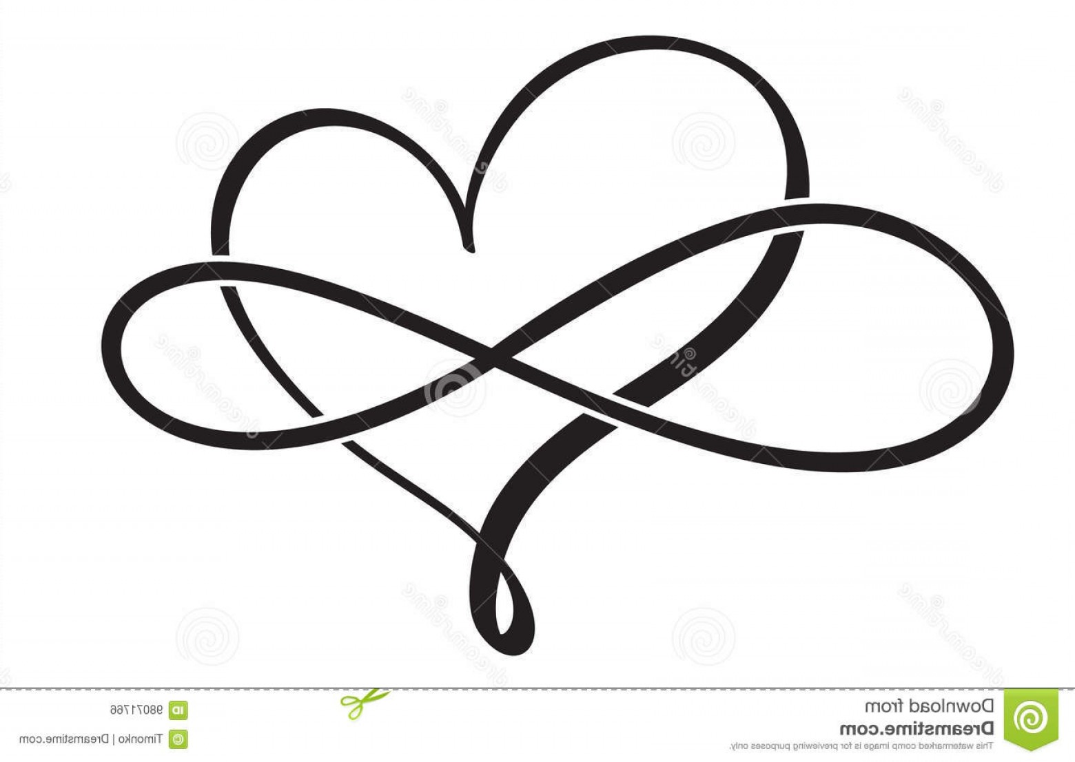 1560x1107 Stock Illustration Flourish Calligraphy Vintage Heart Illustration