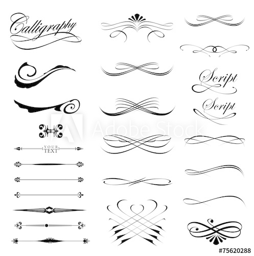 497x500 Calligraphy Lines