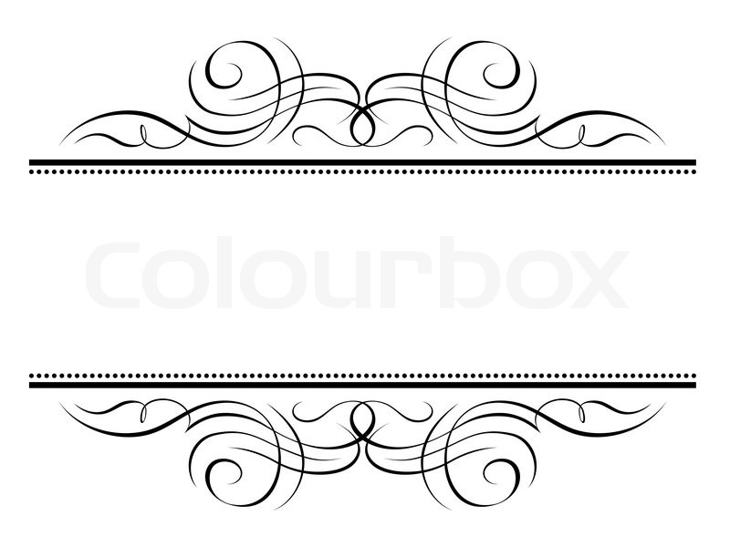 800x600 Calligraphy Vignette Ornamental Stock Vector Colourbox