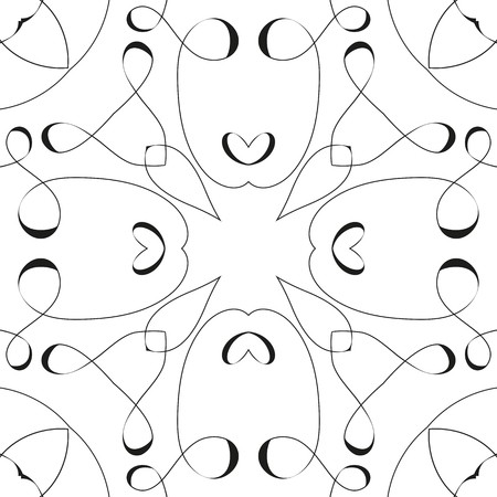 450x450 Seamless Curved Calligraphy Lines Pattern Vector Background