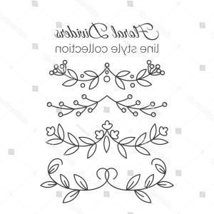300x300 Set Luxury Monogram Template Flourishes Calligraphic Elegant