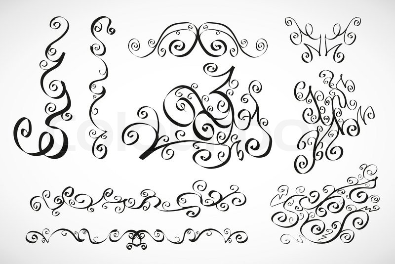 800x534 Vector Calligraphic Design Elements Stock Vector Colourbox