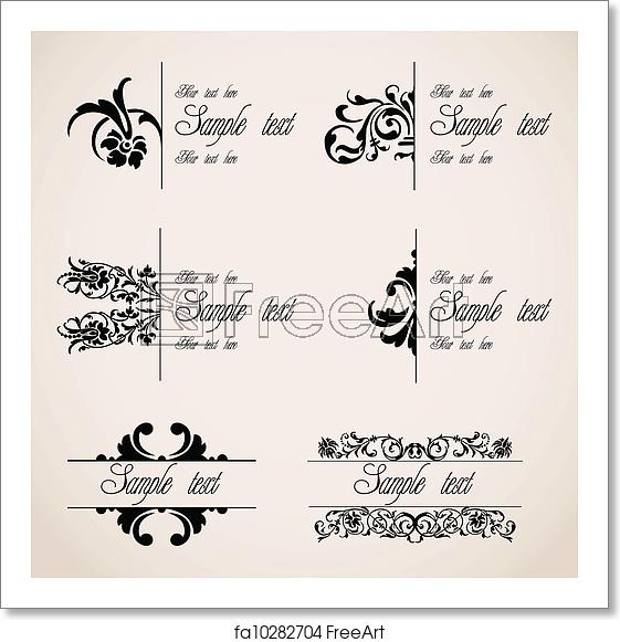 561x581 Free Art Print Of Classic Border Ornaments Vector Set Classic