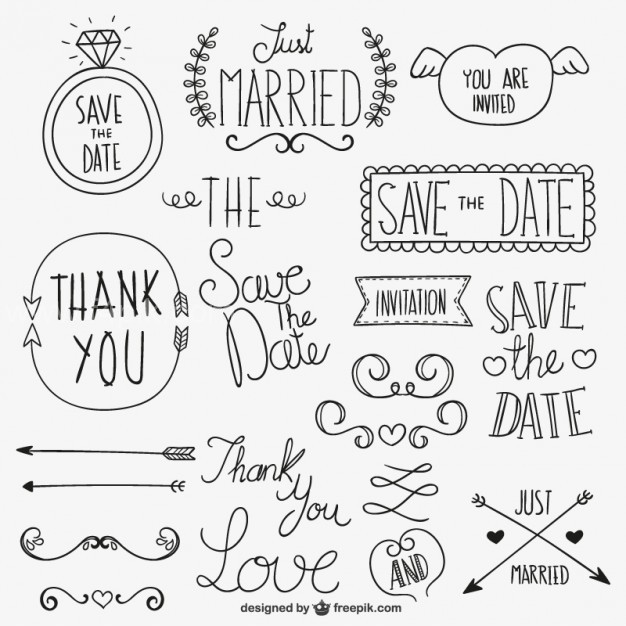 626x626 Vector Calligraphic Wedding Ornaments Free Download