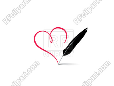 400x302 Hand Drawn Heart Calligraphic Written
