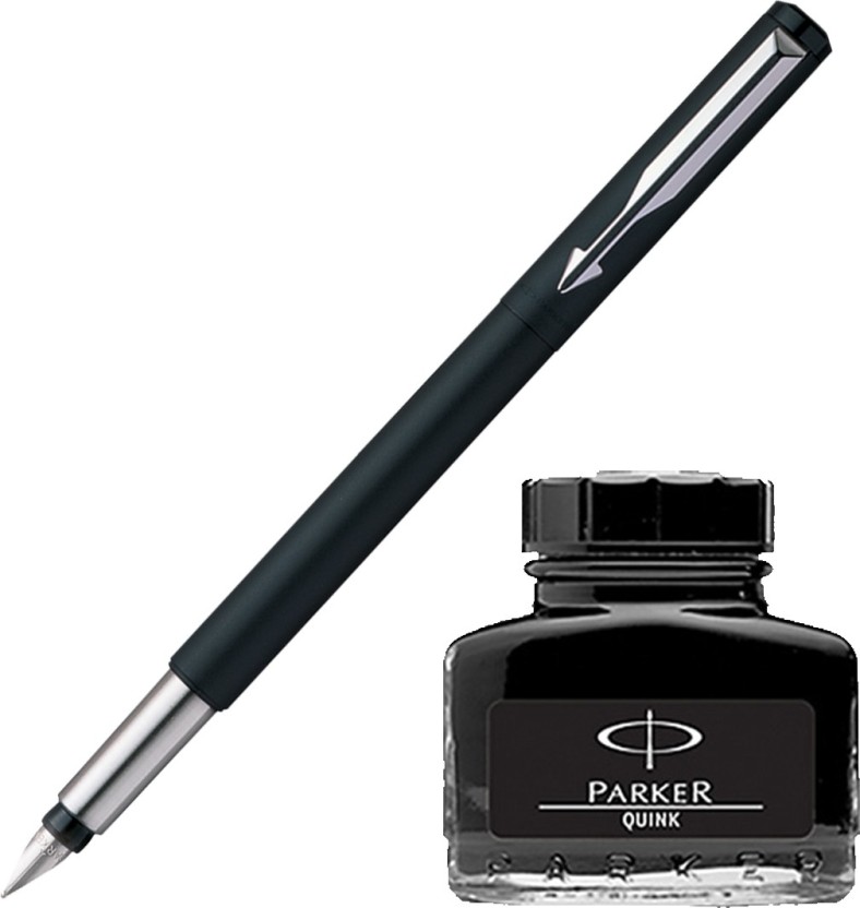 788x832 Parker Vector Matte Black Ct Fountain Pen With Black Quink Ink