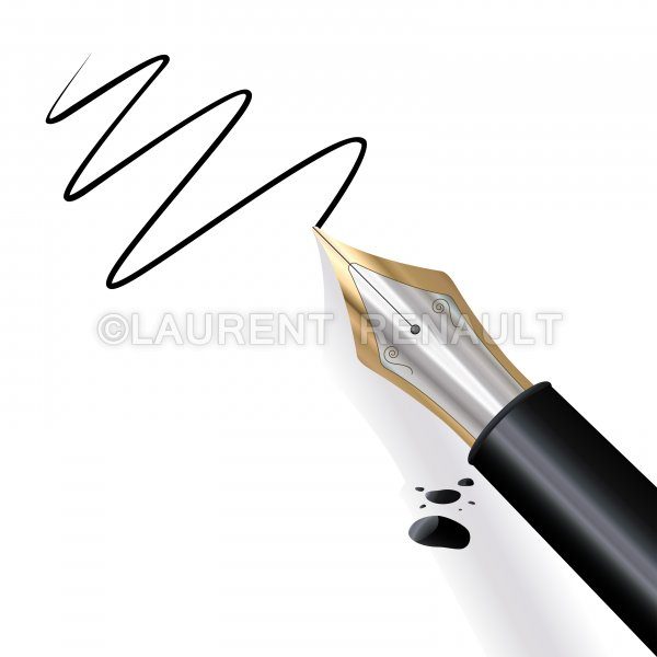 600x600 Writing Fountain Pen Vector Stock Images