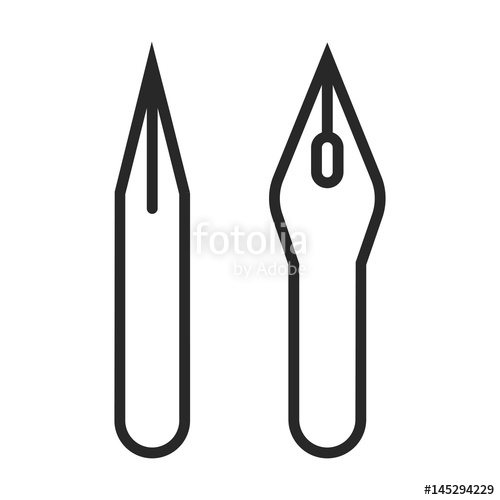 500x500 Calligraphy Pen Vector Icon Stock Image And Royalty Free Vector