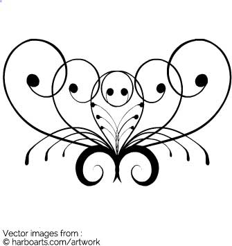 335x355 Download Calligraphy Swirl Feathers