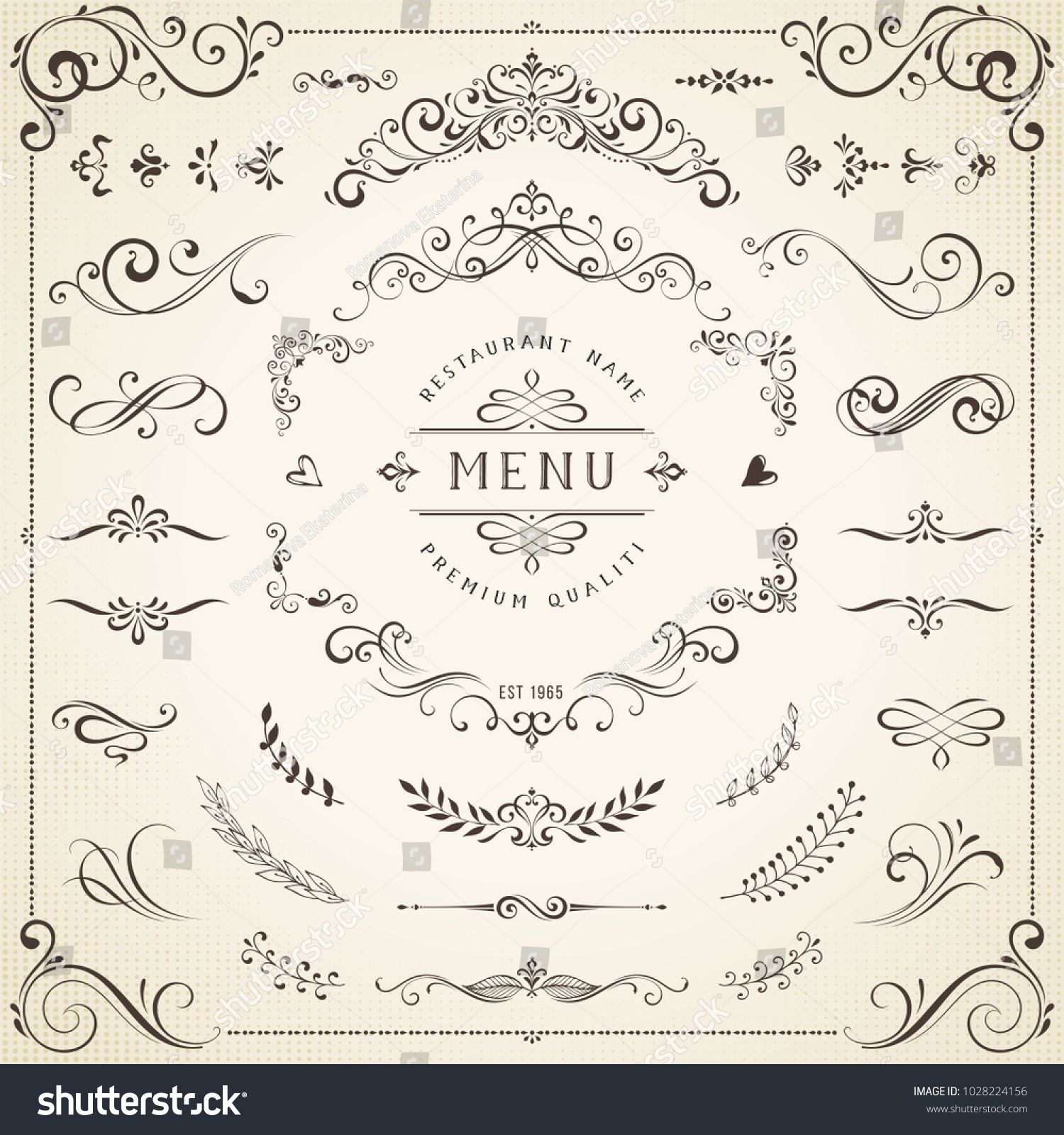 Calligraphy Swirls, Swashes, Ornate Motifs And Scrolls Vector 1500x1600 Calligraphy Swirls, Swashes, Ornate Motifs And Scrolls Vector