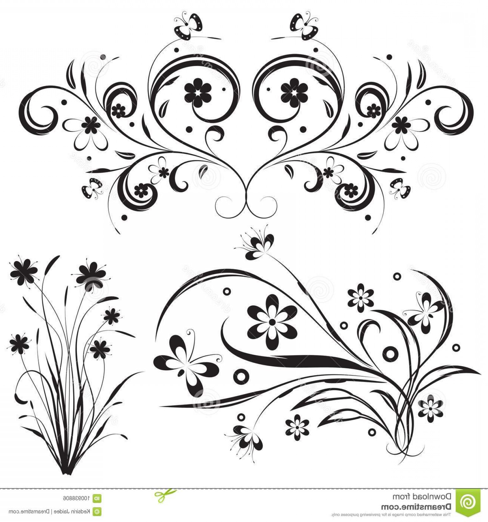 Flower Leaves Vector Swirl Line Design Floral Swirl Illustration 1560x1668 Flower Leaves Vector Swirl Line Design Floral Swirl Illustration