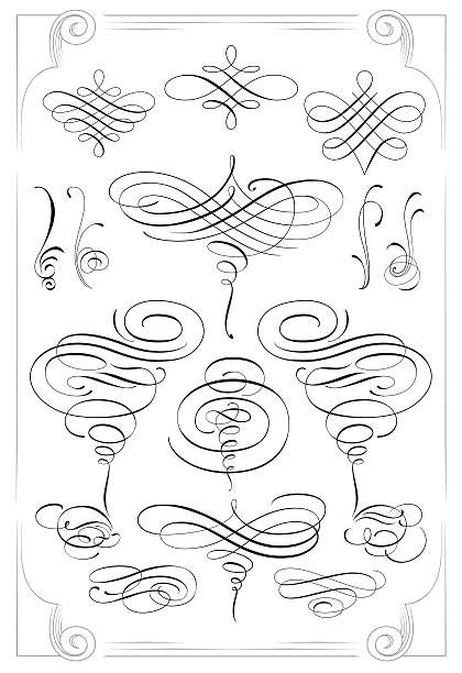 Calligraphy Swirls Vector at Vectorified.com | Collection of ...