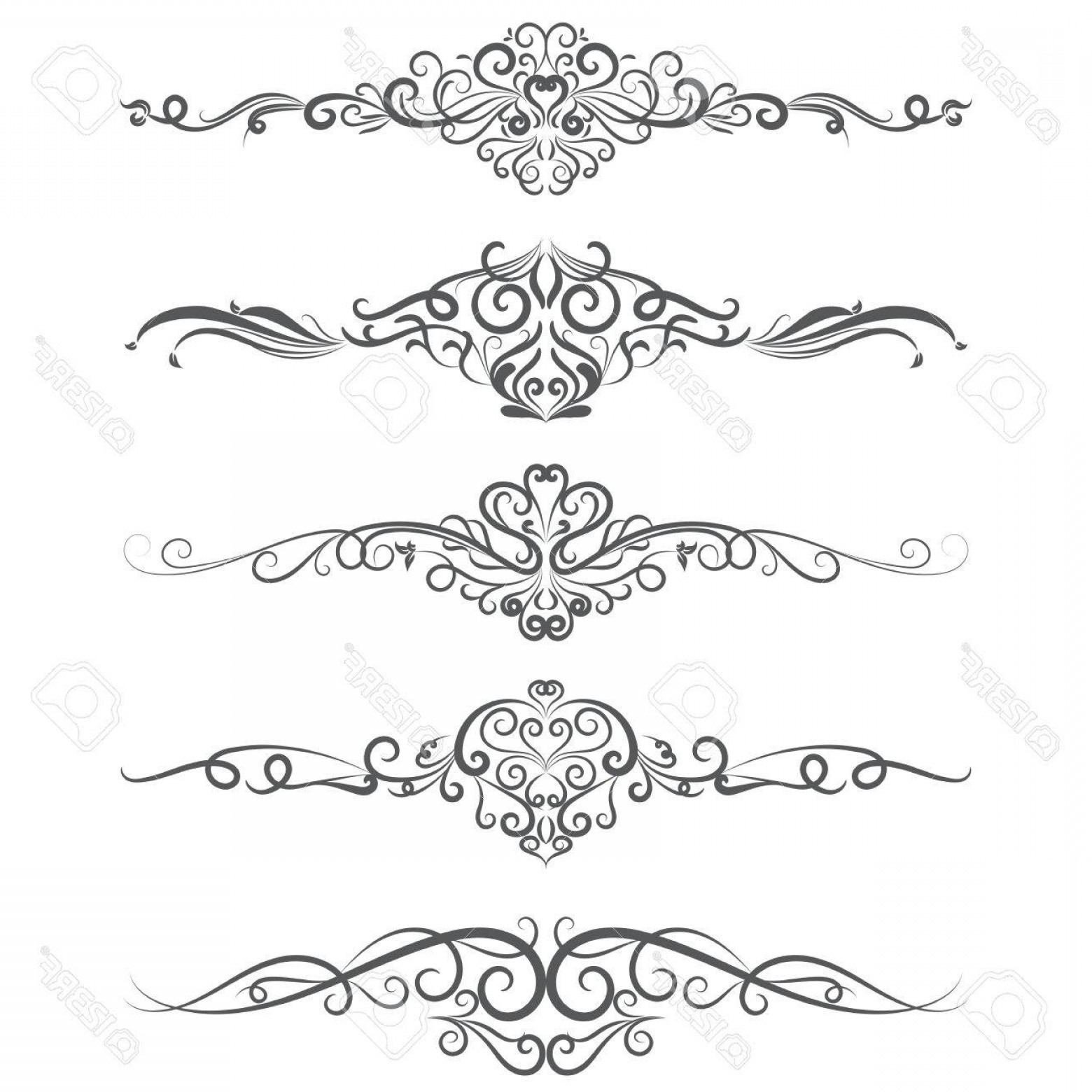Photostock Vector Vector Illustration Set Of Border Calligraphic 1560x1560 Photostock Vector Vector Illustration Set Of Border Calligraphic