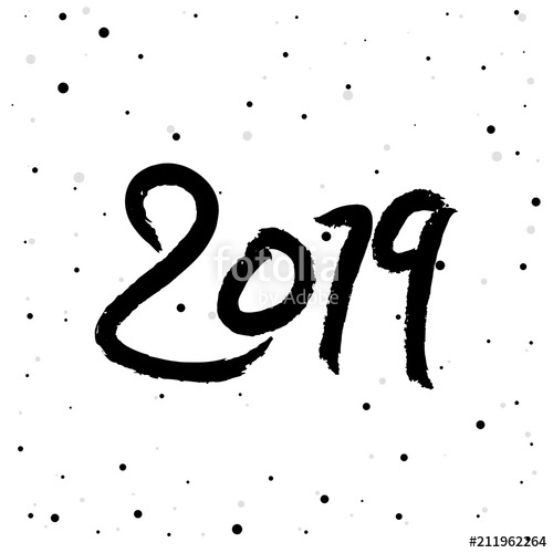 500x500 Creative Happy New Year Design Card With Chinese Calligraphy