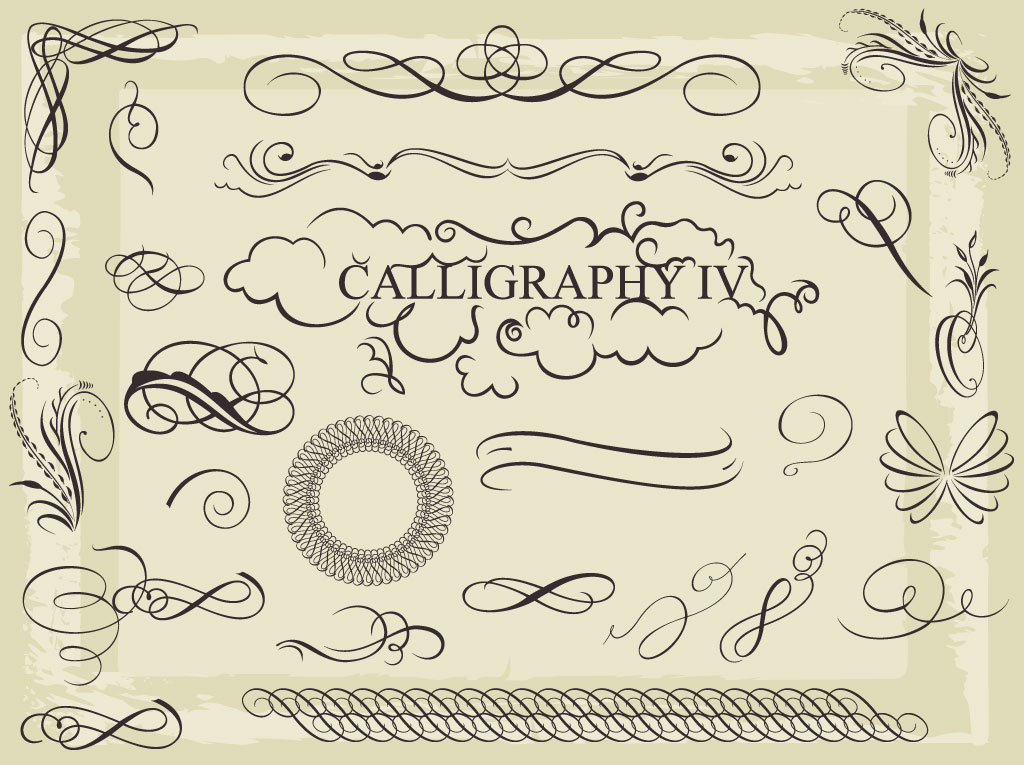 1024x765 Free Vector Calligraphy Pack Vector Art Graphics