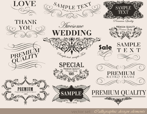 Calligraphic Design Elements Free Vector Download 475x368 Calligraphic Design Elements Free Vector Download