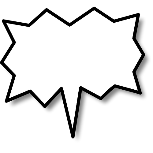 500x500 Segmented Speech Callout Vector Image