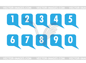 300x218 Set Of Numbers On Blue Square Background, Callout