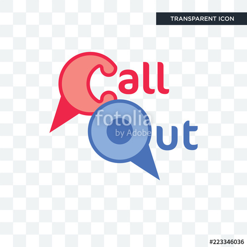 500x500 Callout Vector Icon Isolated On Transparent Background, Callout