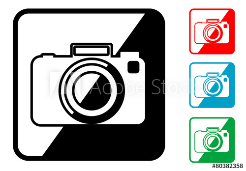 500x348 Icono Simbolo Camara Fotografica En Varios Colores