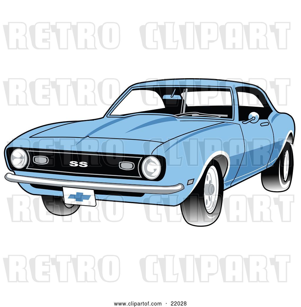 1024x1044 Vector Clip Art Of Retro Light Blue Chevrolet Ss Camaro