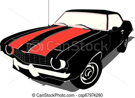 450x325 Camaro Red Stripes Vector