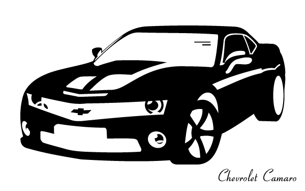 600x375 Chevrolet Camaro Vector Free Vectors Car Silhouette, Chevrolet