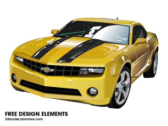 640x480 Chevrolet Camaro Bumblebee Vector Free