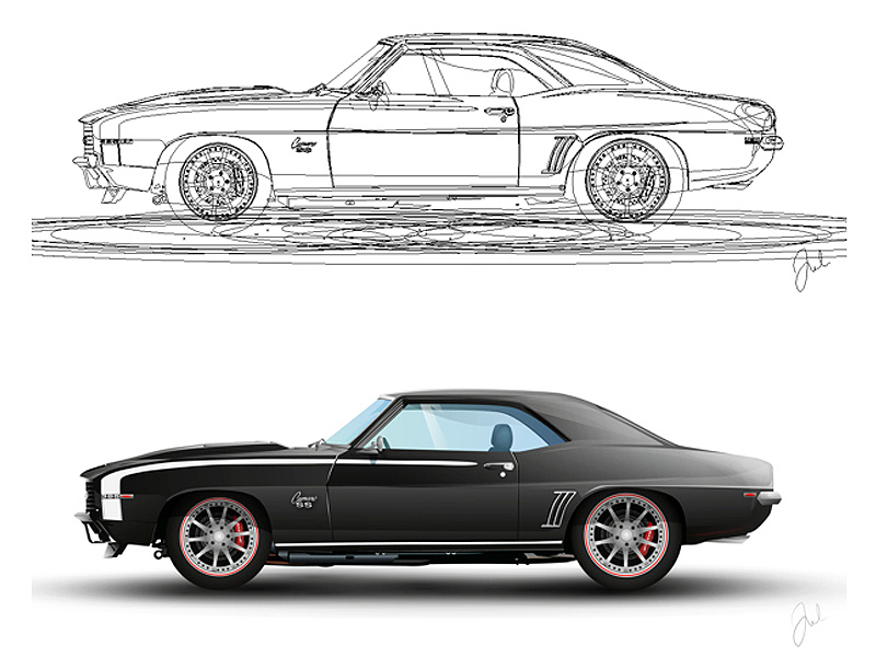 800x600 Vector Camaro