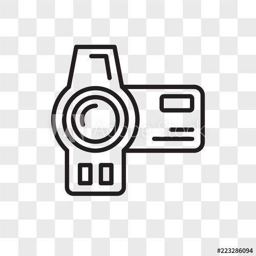 500x500 Camcorder Vector Icon Isolated On Transparent Background