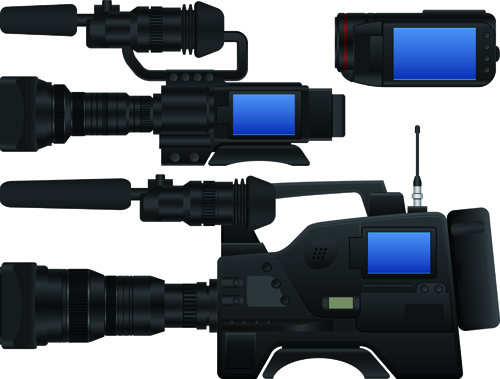 500x379 Different Camcorder Design Elements Vector Free Download
