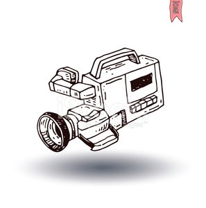 297x300 Camcorder Icon, Vector Illustration Premium Clipart