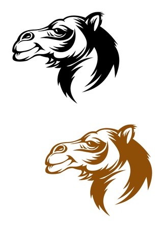 322x450 Camel Head In Cartoon Style For Mascot Or Tattoo Design Royalty