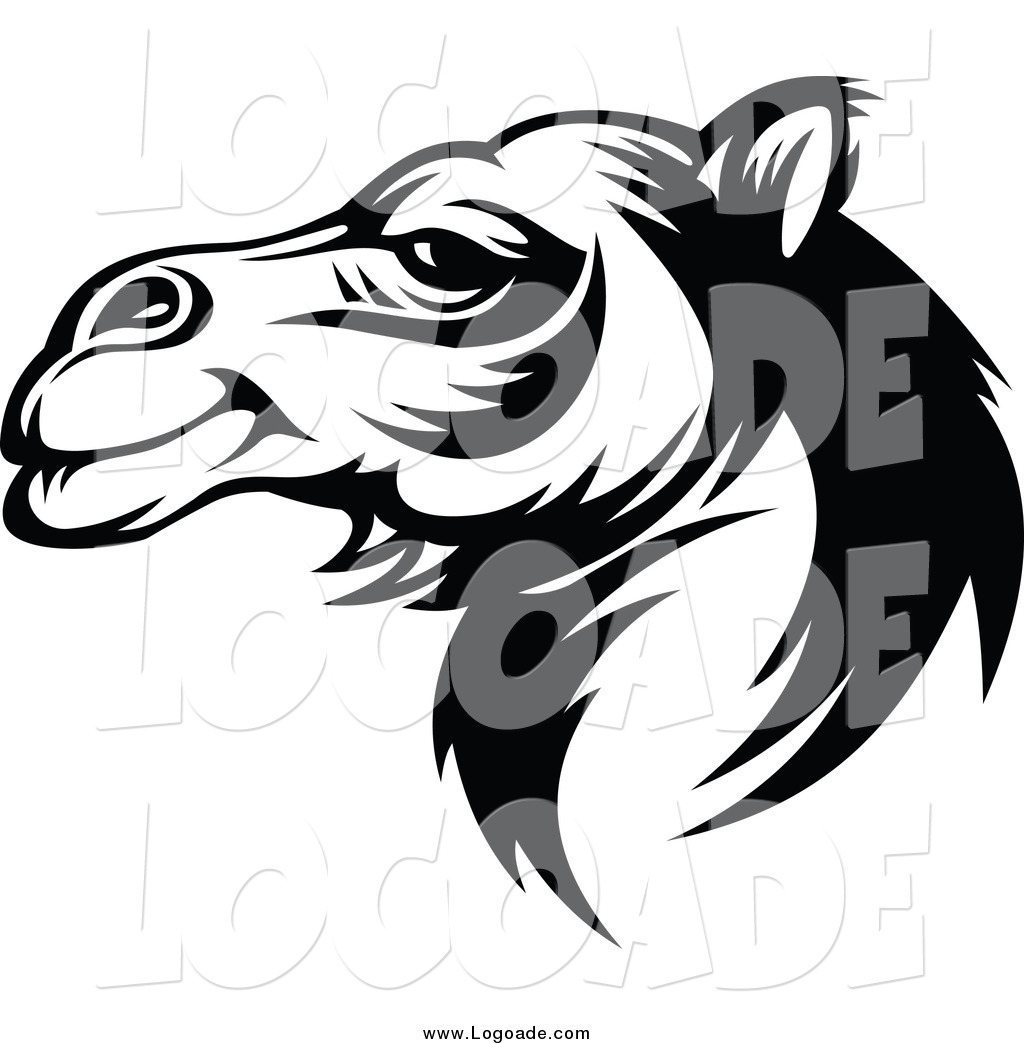 1024x1044 Clipart Of A Black And White Camel Logo