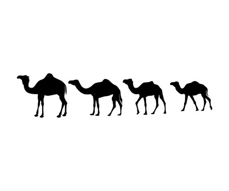 450x375 Camel Silhouette Vector Icon Logo Design Set Template Royalty