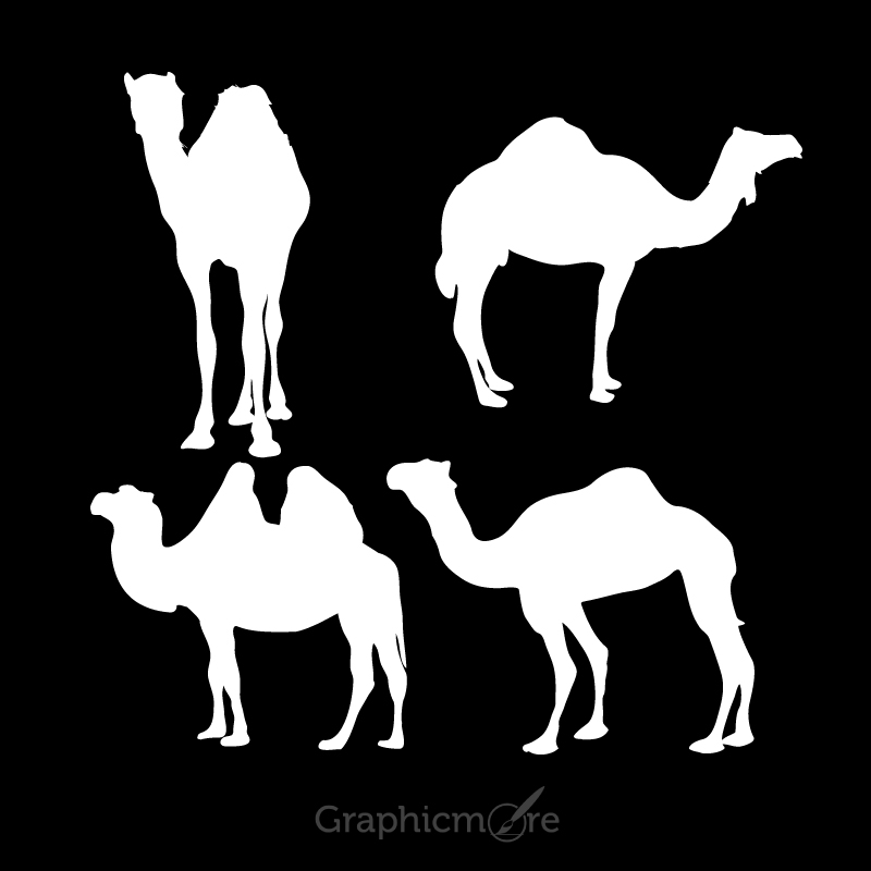 800x800 Camel Silhouette Design Free Vector