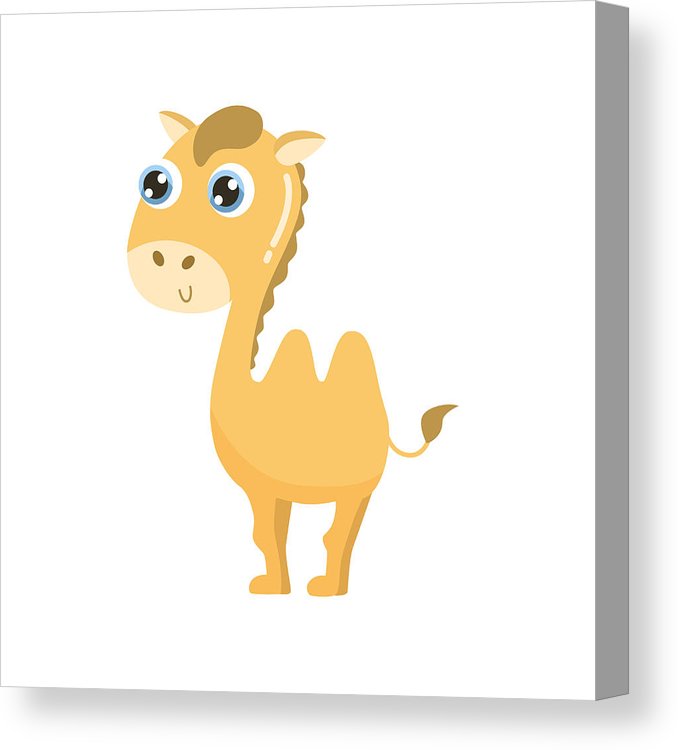 678x750 Cute Cartoon Camel Vector Illustration Canvas Print Canvas Art