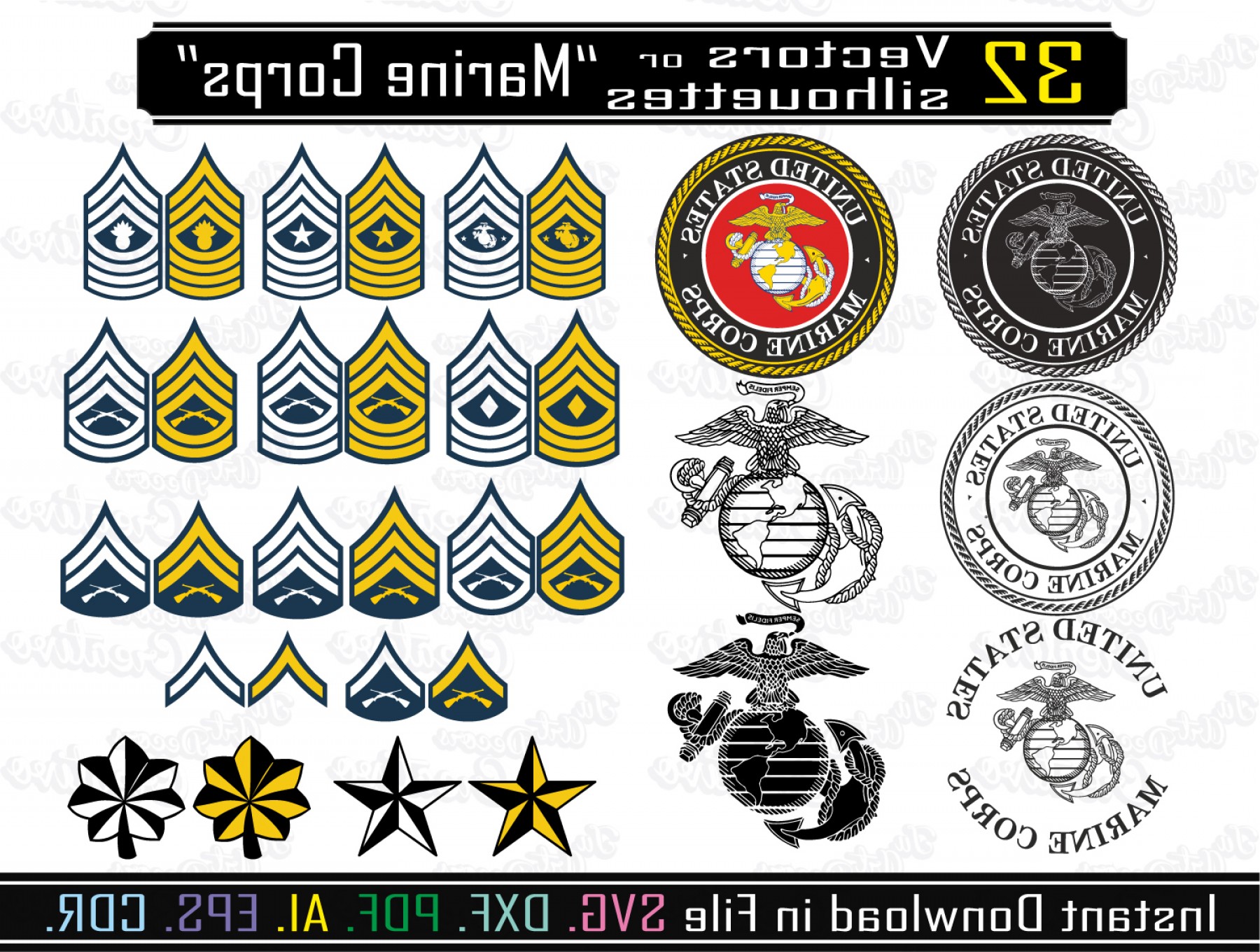 1800x1360 Marine Corps Vector For Cameo Or Laser Cuts Emblem And Ranges