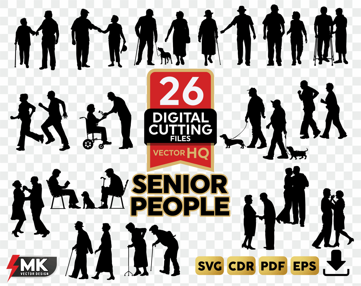 1500x1190 Senior People Silhouette Clipartsvgcut