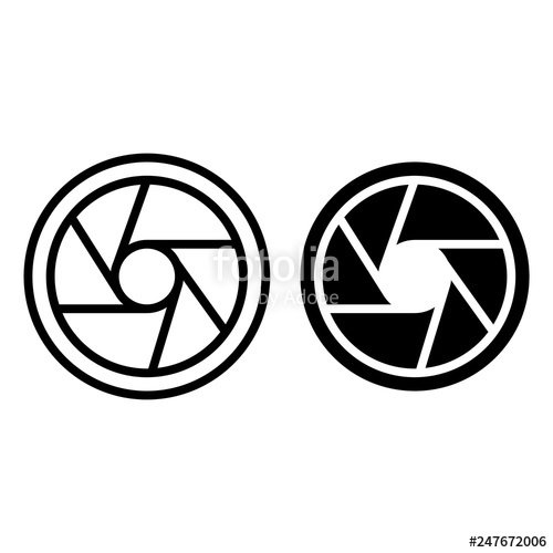 Photo Objective Line And Glyph Icon Camera Aperture Vector 500x500 Photo Objective Line And Glyph Icon Camera Aperture Vector