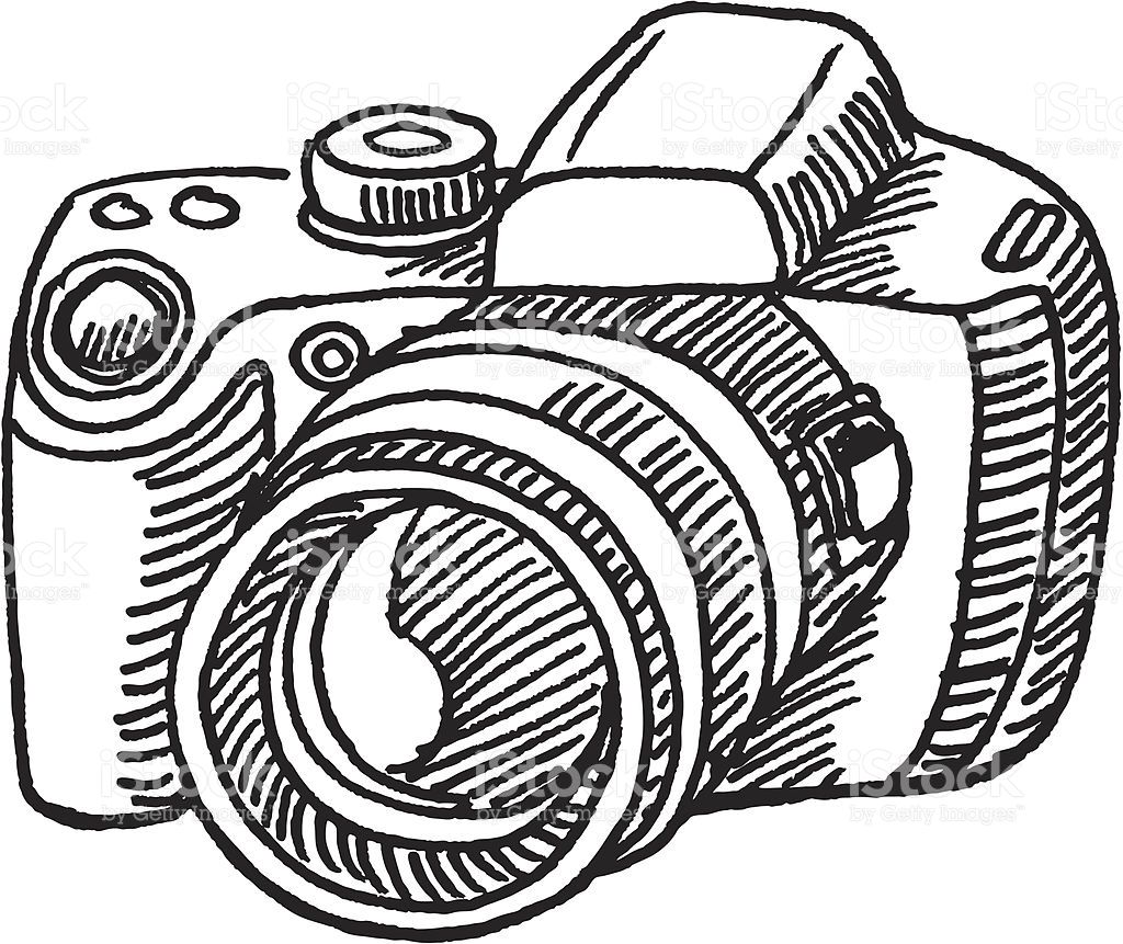 1024x861 Hand Drawn Vector Sketch Of A Generic Digital Camera Black