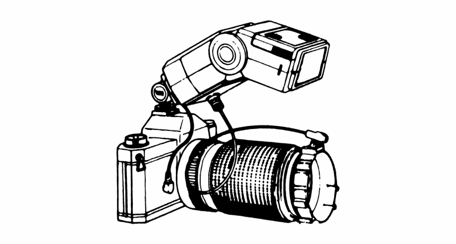 920x492 Old Camera With Attached Flash Vector