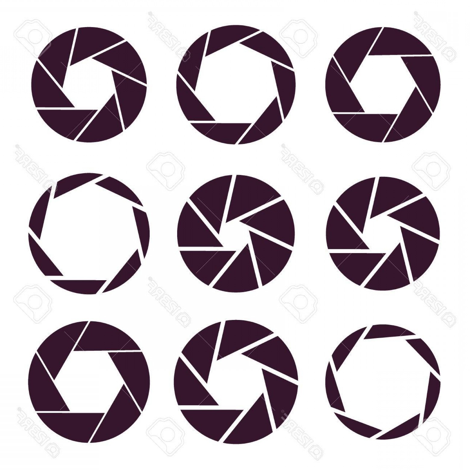 1560x1560 Photostock Vector Vector Camera Shutter Apertures Photography