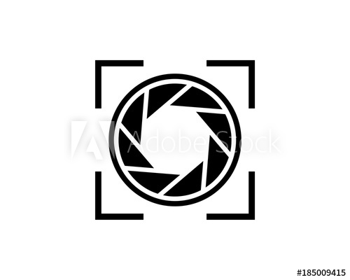 500x400 Square Line Art Lens Camera Photography Symbol Logo Vector